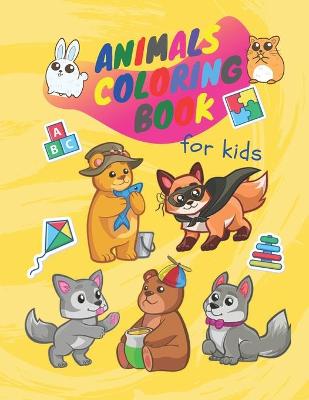 Book cover for Animals coloring book for kids