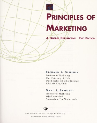 Book cover for Principles of Marketing