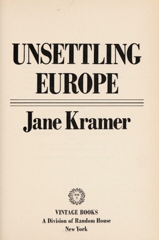 Cover of Unsettling Europe V717