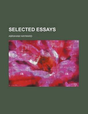 Book cover for Selected Essays (Volume 1)