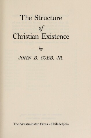 Cover of The Structure of Christian Existence