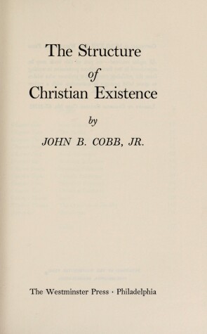 Book cover for The Structure of Christian Existence