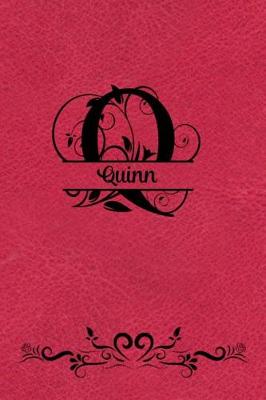 Book cover for Split Letter Personalized Name Journal - Quinn