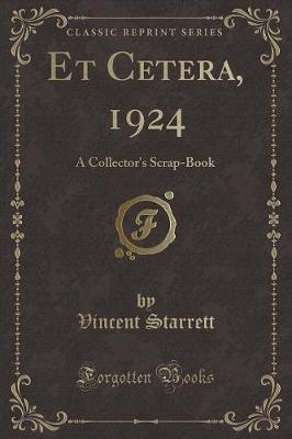 Book cover for Et Cetera, 1924