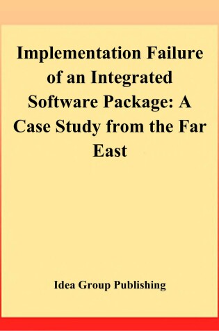 Cover of Implementation Failure of an Integrated Software Package