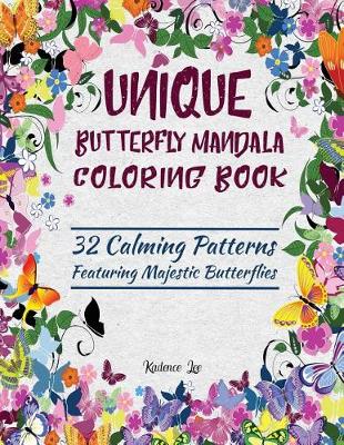 Book cover for Unique Butterfly Mandala Coloring Book