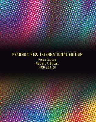 Book cover for Precalculus: Pearson New International Edition