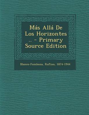 Book cover for Mas Alla De Los Horizontes .. - Primary Source Edition