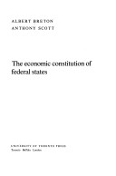 Cover of The Economic Constitution of Federal States