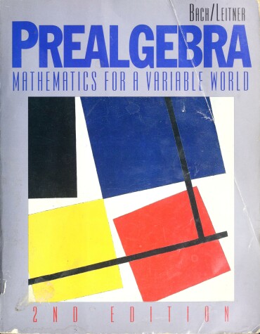 Cover of Prealgebra