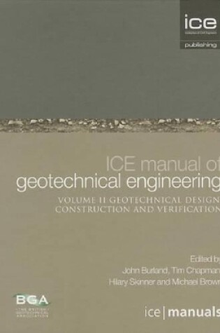 Cover of ICE Manual of Geotechnical Engineering Vol 2