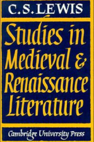 Cover of Studies in Medieval Renaissance Literature
