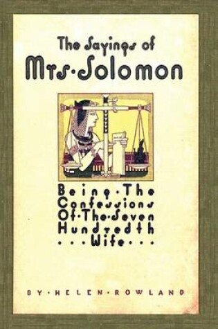 Cover of The Sayings of Mrs. Solomon
