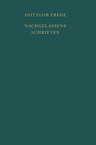 Cover of Nachgelassene Schriften und Wissenschaftlicher Briefwechsel