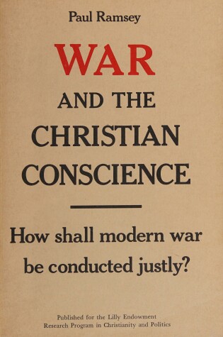 Cover of War and the Christian Conscience