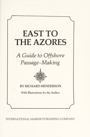 Cover of East to the Azores