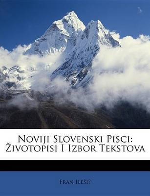 Book cover for Noviji Slovenski Pisci