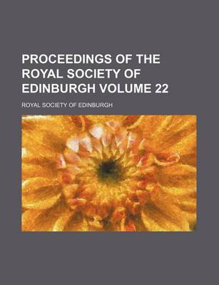 Book cover for Proceedings of the Royal Society of Edinburgh Volume 22