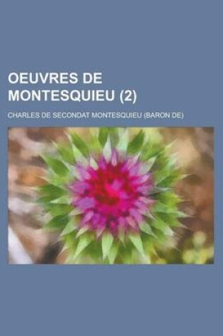 Cover of Oeuvres de Montesquieu (2)