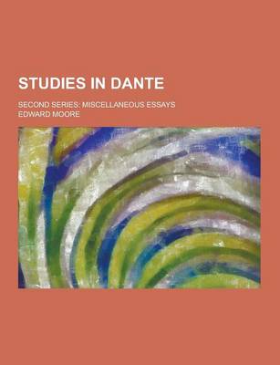 Book cover for Studies in Dante; Second Series