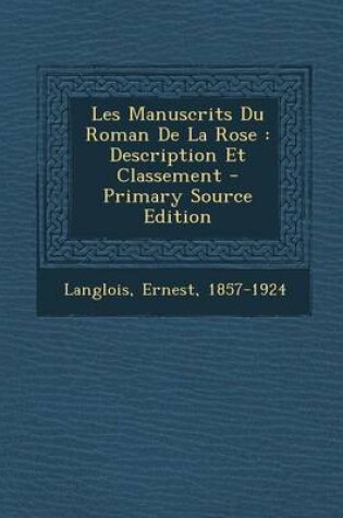 Cover of Les Manuscrits Du Roman de La Rose