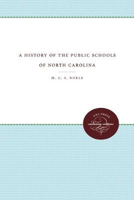 Book cover for A History of the Public Schools of North Carolina