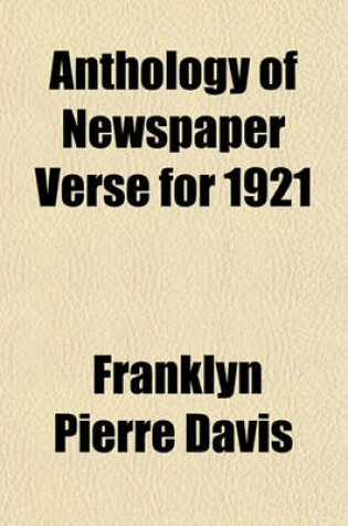 Cover of Anthology of Newspaper Verse for 1921