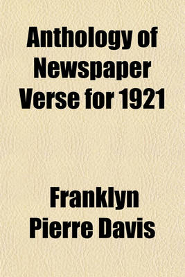 Book cover for Anthology of Newspaper Verse for 1921