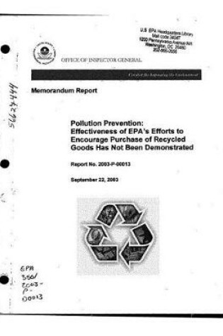 Cover of Pollution Prevention