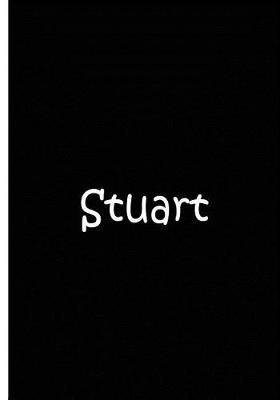 Book cover for Stuart - Large Black Personalized Notebook / Extended Lined Pages / Matte