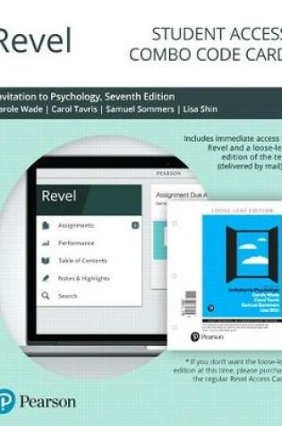 Cover of Revel for Invitation to Psychology -- Combo Access Card