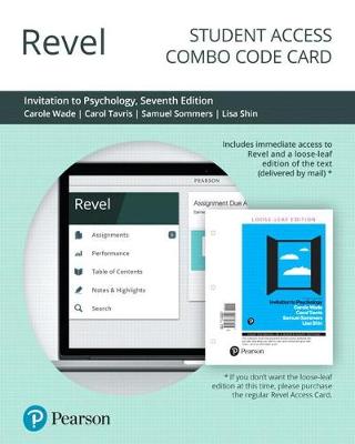 Book cover for Revel for Invitation to Psychology -- Combo Access Card