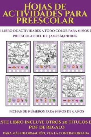 Cover of Fichas de números para niños de 5 años (Hojas de actividades para preescolar)