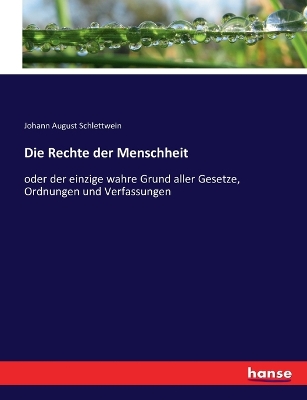 Book cover for Die Rechte der Menschheit