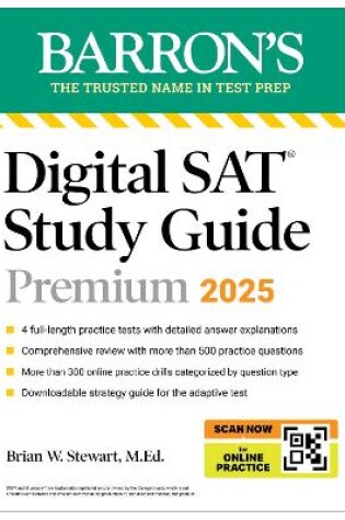 Cover of Digital SAT Study Guide Premium, 2025: 4 Practice Tests + Comprehensive Review + Online Practice