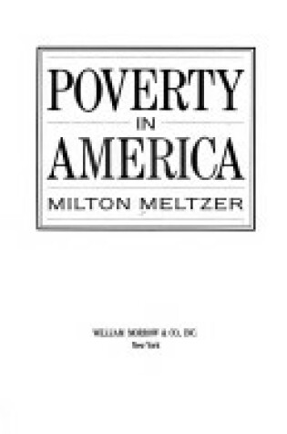 Cover of Poverty in America