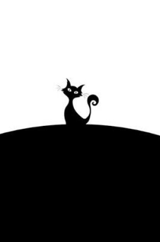 Cover of Black Cat on White Horizon Notebook