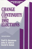 Book cover for Change and Continuity in the 1992 Elections