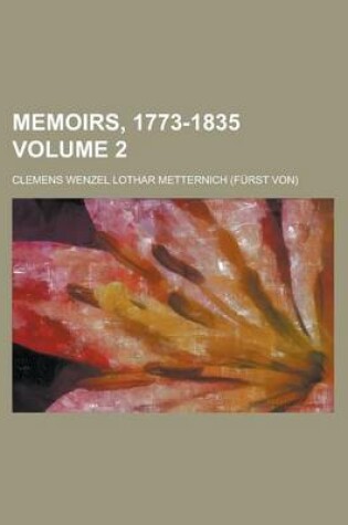 Cover of Memoirs, 1773-1835 Volume 2