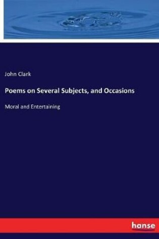 Cover of Poems on Several Subjects, and Occasions