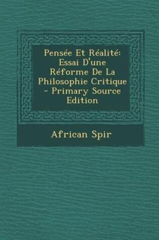 Cover of Pensee Et Realite