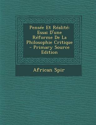 Book cover for Pensee Et Realite