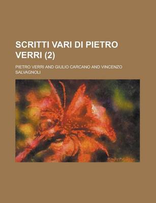 Book cover for Scritti Vari Di Pietro Verri (2)