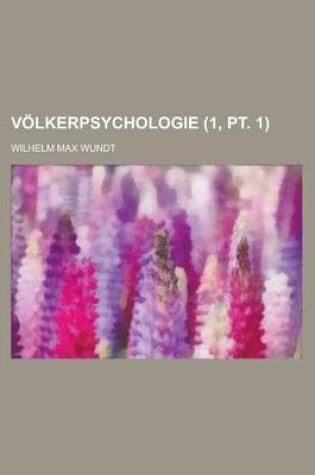 Cover of Volkerpsychologie (1, PT. 1)
