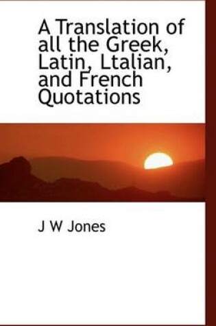 Cover of A Translation of All the Greek, Latin, Ltalian, and French Quotations