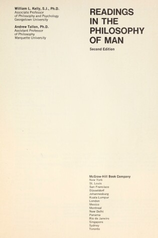 Cover of Readings Philosophy of Man -Wb/2