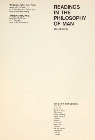 Book cover for Readings Philosophy of Man -Wb/2