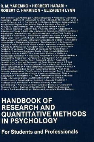 Cover of Handbook of Research and Quantitative Methods in Psychology