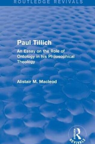 Cover of Paul Tillich (1973)