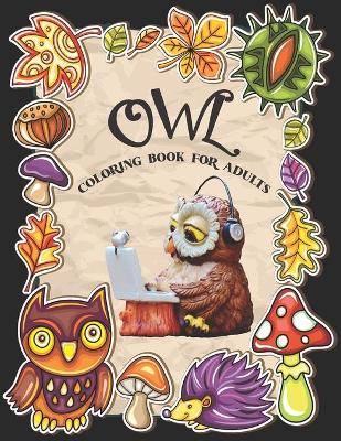 Book cover for Owl Coloring Book For Adults